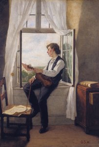 El violinista en la ventana de Franz Otto Scholderer
